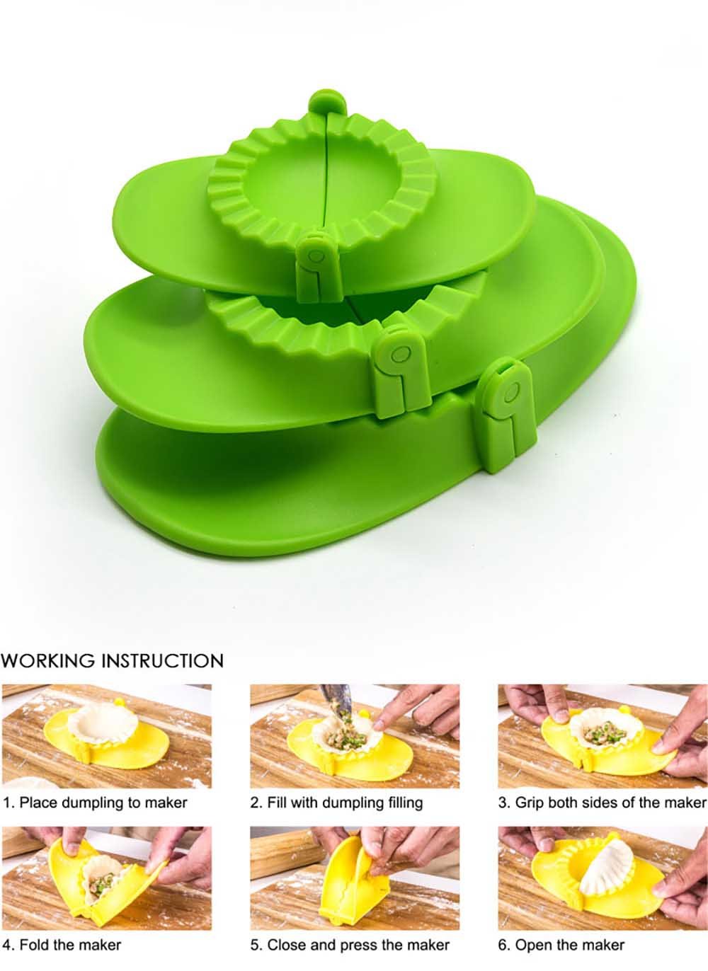 3-Piece Dumpling Clamp Set