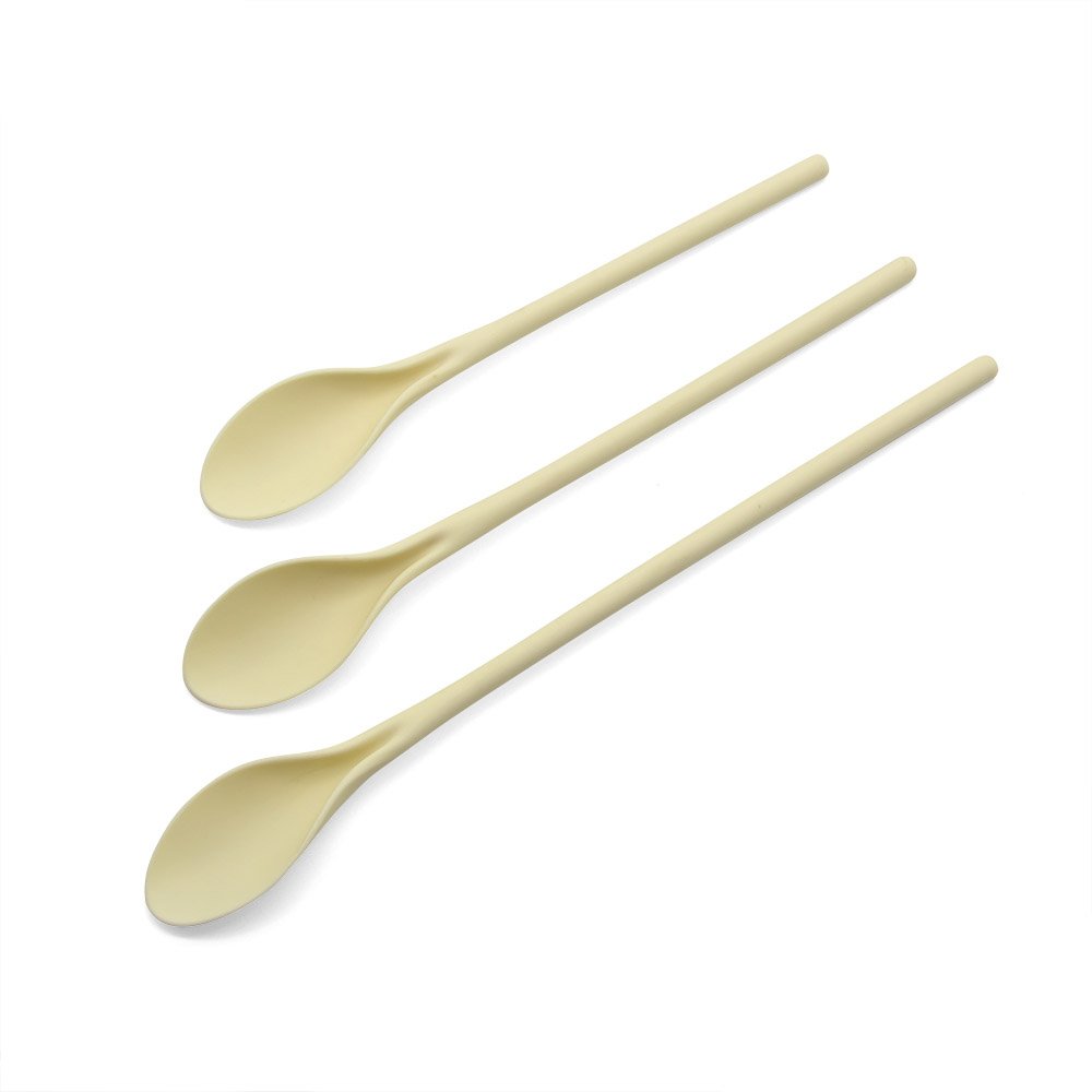 3-Piece Plastic Long-Handle Salad Serving Spoon Set