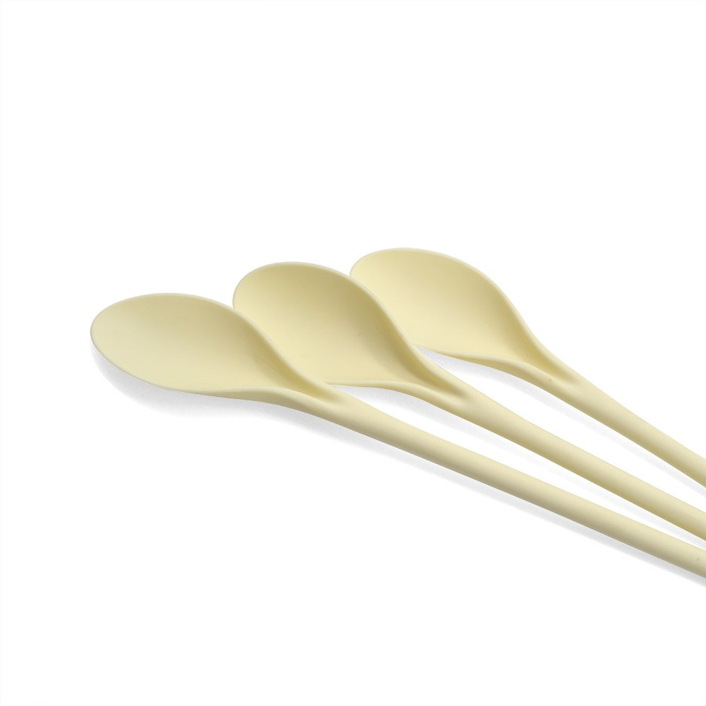 3-Piece Plastic Long-Handle Salad Serving Spoon Set