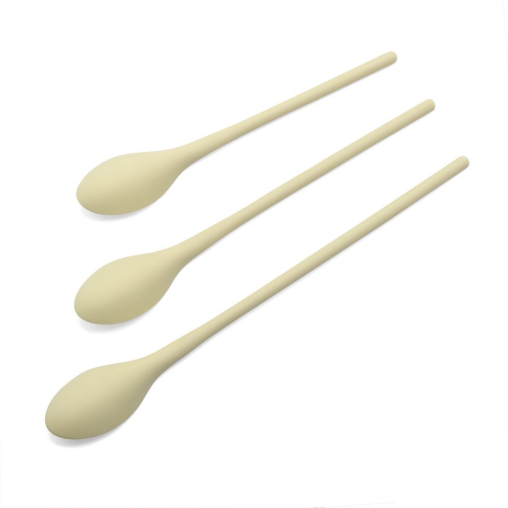 3-Piece Plastic Long-Handle Salad Serving Spoon Set