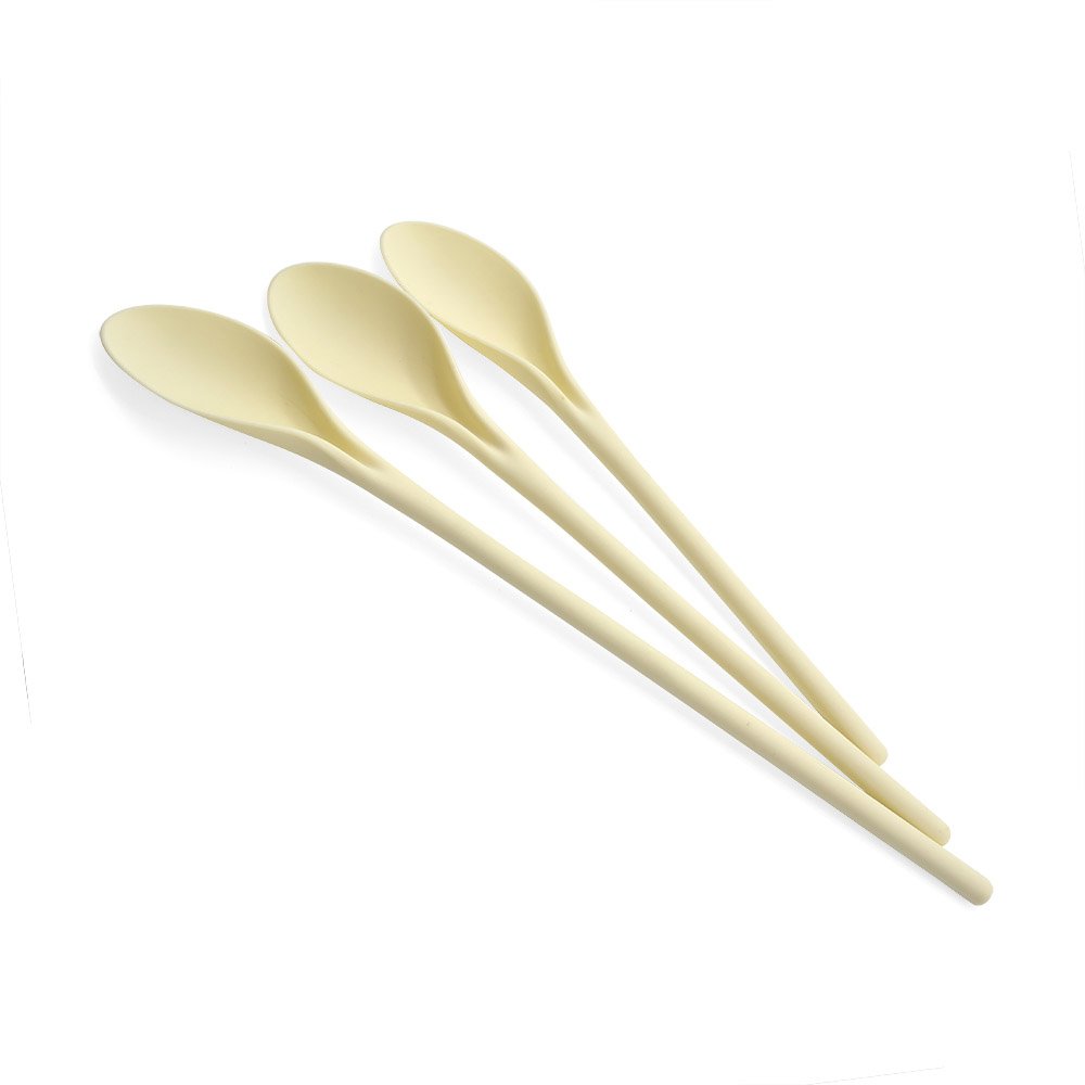 3-Piece Plastic Long-Handle Salad Serving Spoon Set