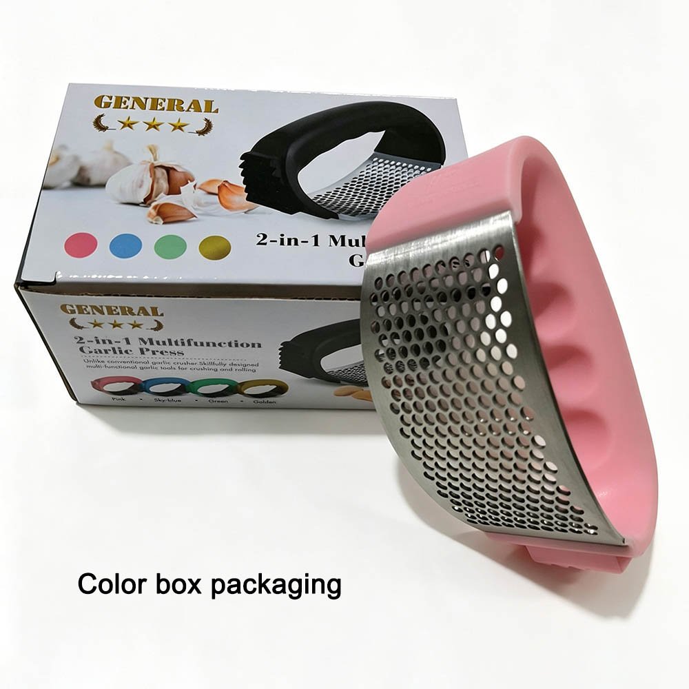 304 Stainless Steel Garlic Press with Meat Tenderizer
