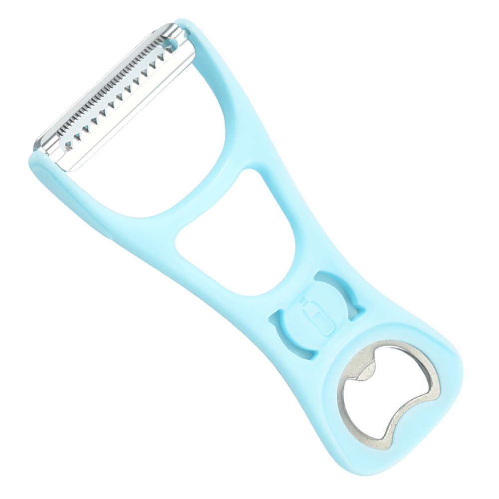 Dual-Head Stainless Steel Peeler with Bottle Opener