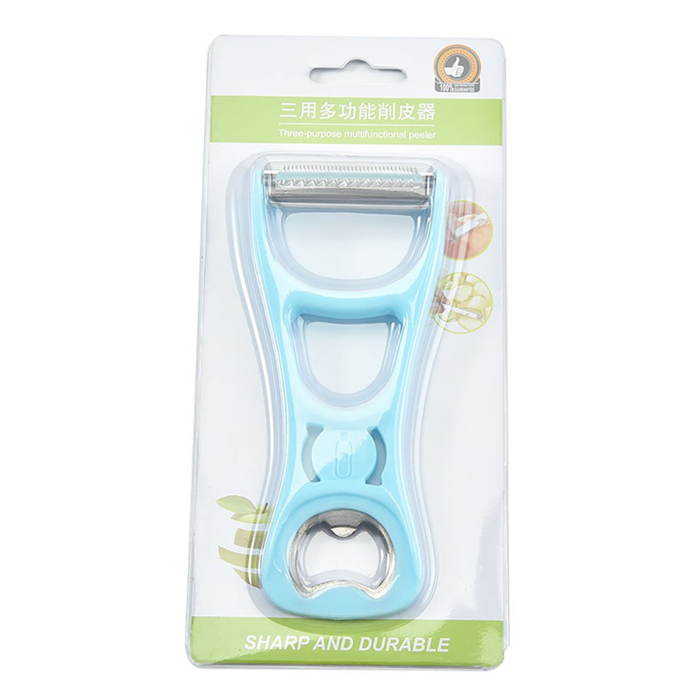 Dual-Head Stainless Steel Peeler with Bottle Opener