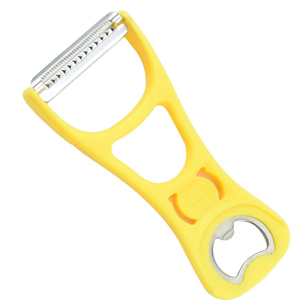 Dual-Head Stainless Steel Peeler with Bottle Opener