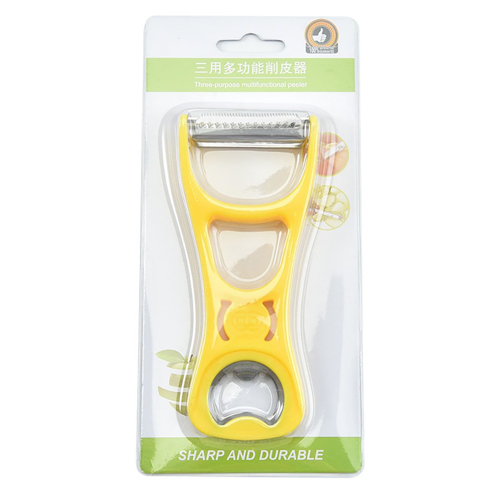Dual-Head Stainless Steel Peeler with Bottle Opener