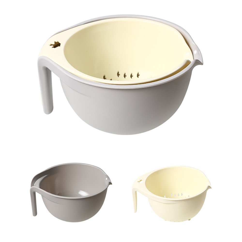 Stackable Fruit & Veggie Basket Strainer Set Round Shape