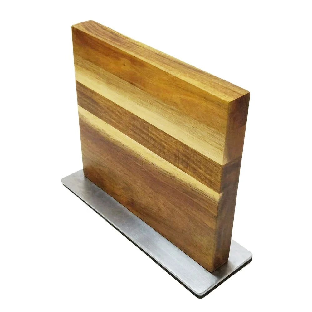 Double-Sided Acacia Wood Magnetic Knife Holder