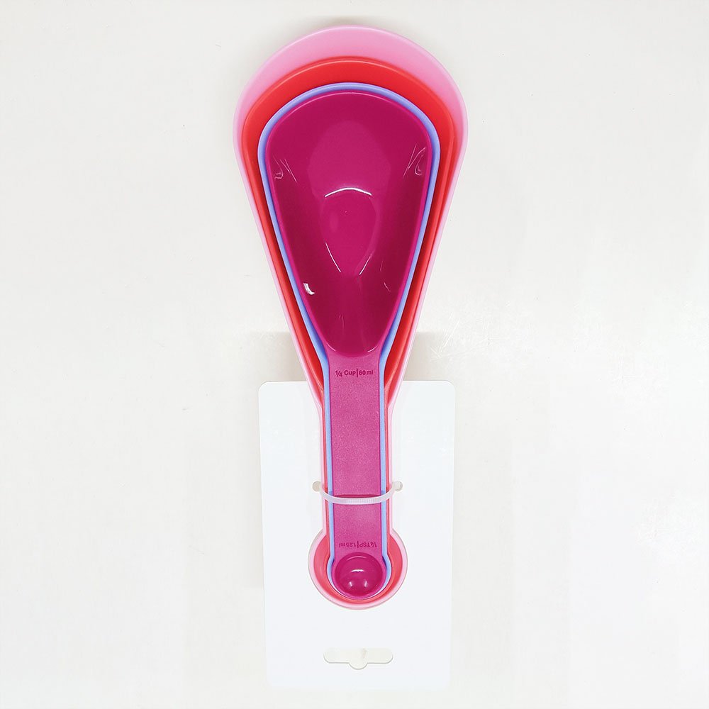 4-Piece Multi-Color Double-End Measuring Cup & Spoon Set