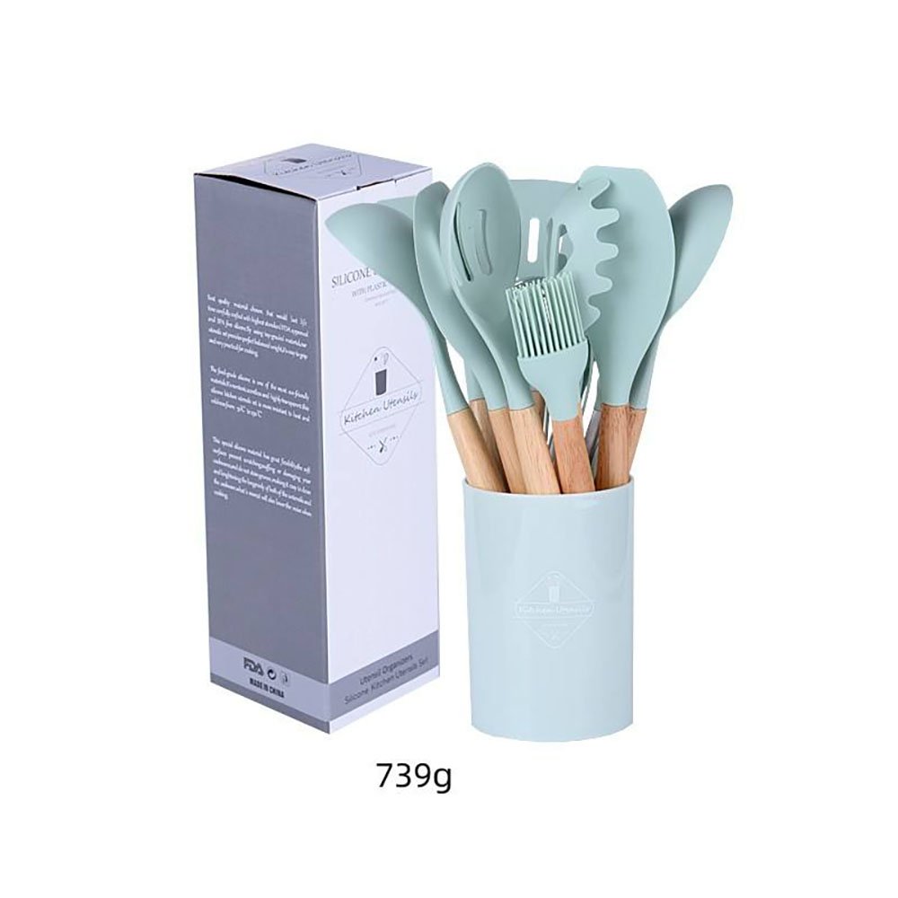 12-Piece Non-Stick Cookware Silicone Kitchen Utensil Set