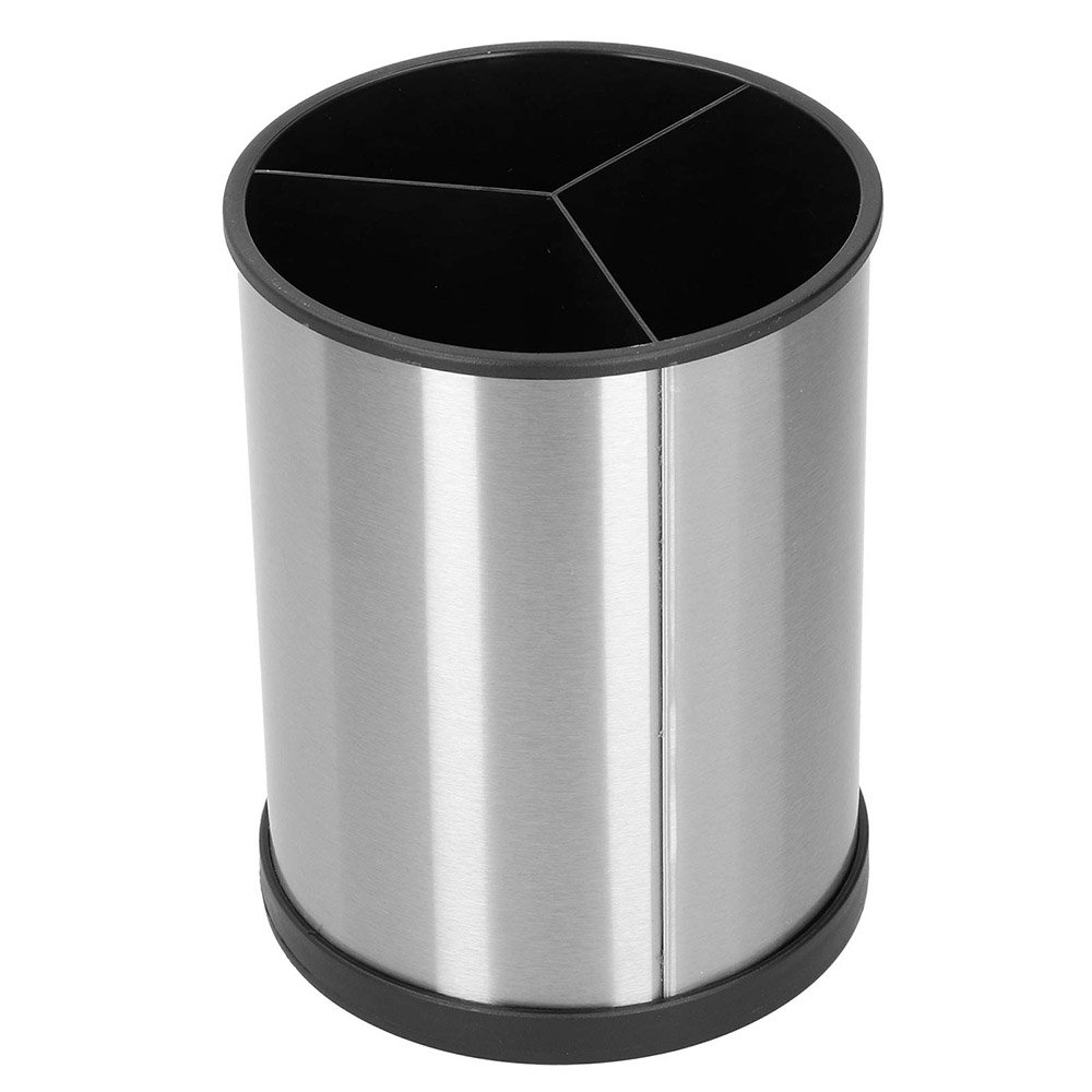 3-Compartment Stainless Steel Kitchen Utensil Holder