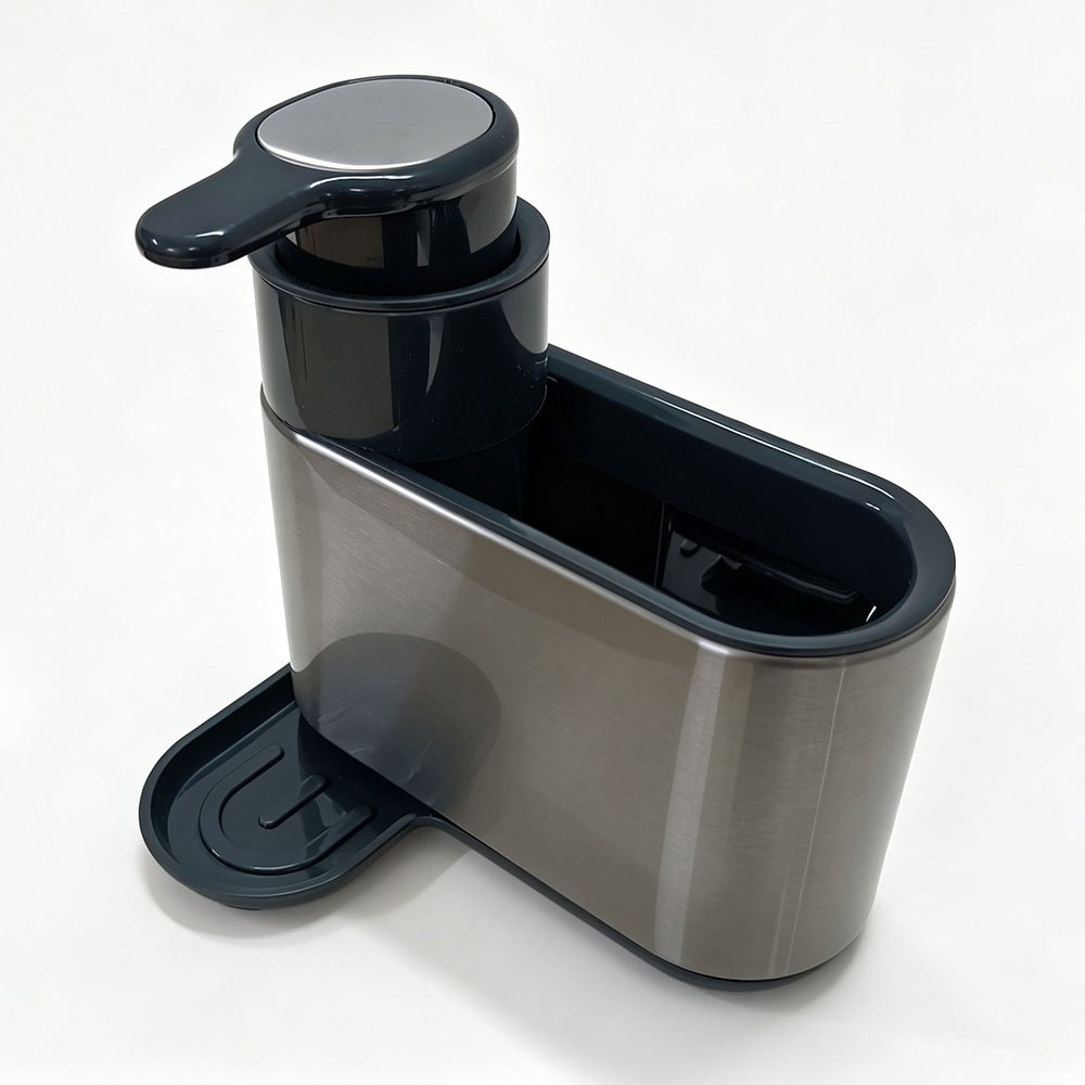 Stainless Steel Sink Caddy with Press Soap Dispenser