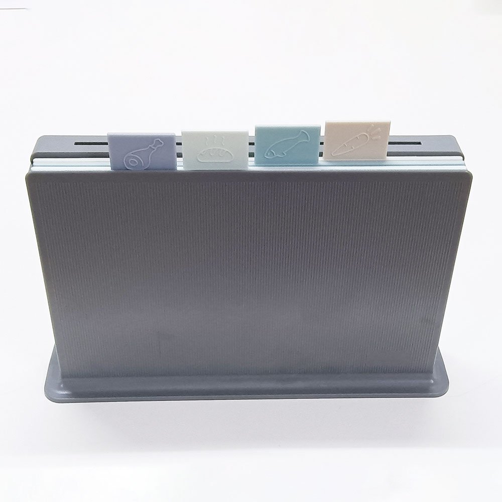 4-Piece Cutting Board Set with Stand & Knife Slot Holder