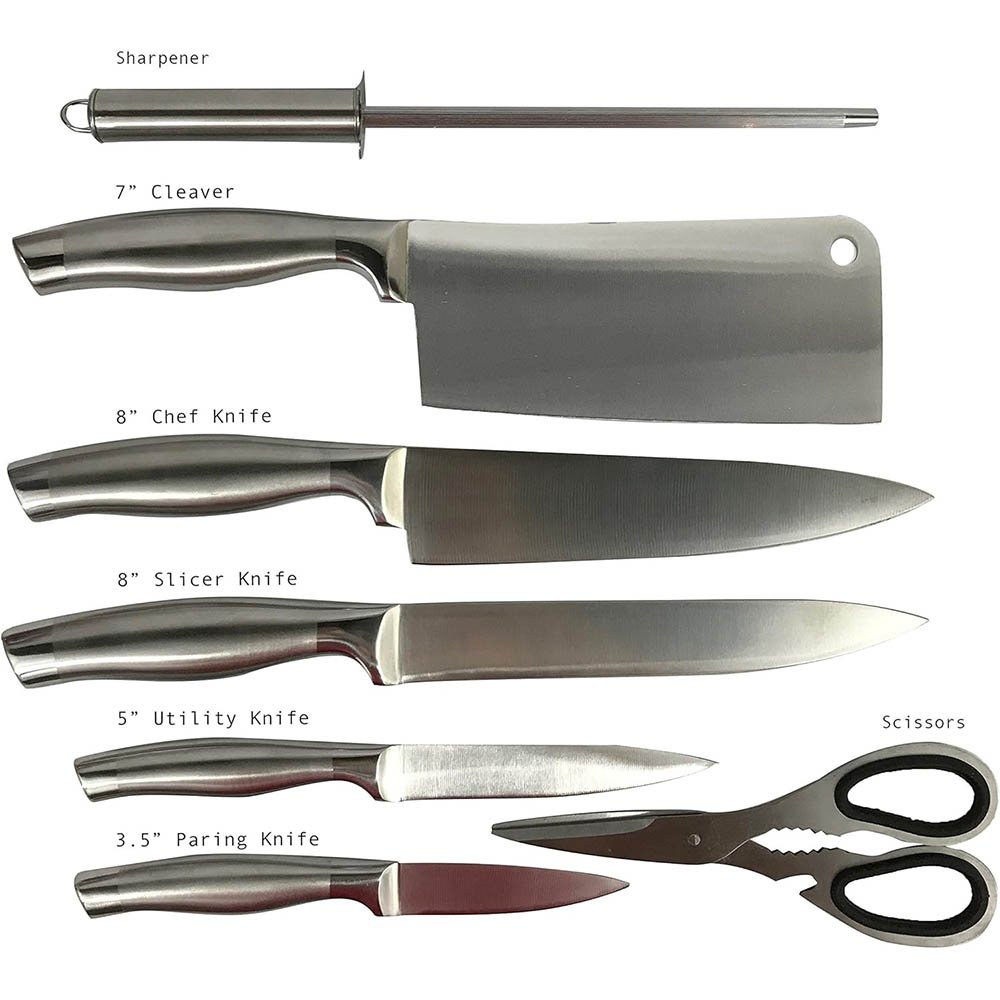 6-Piece Knife Set with Luxury Black Acrylic Stand