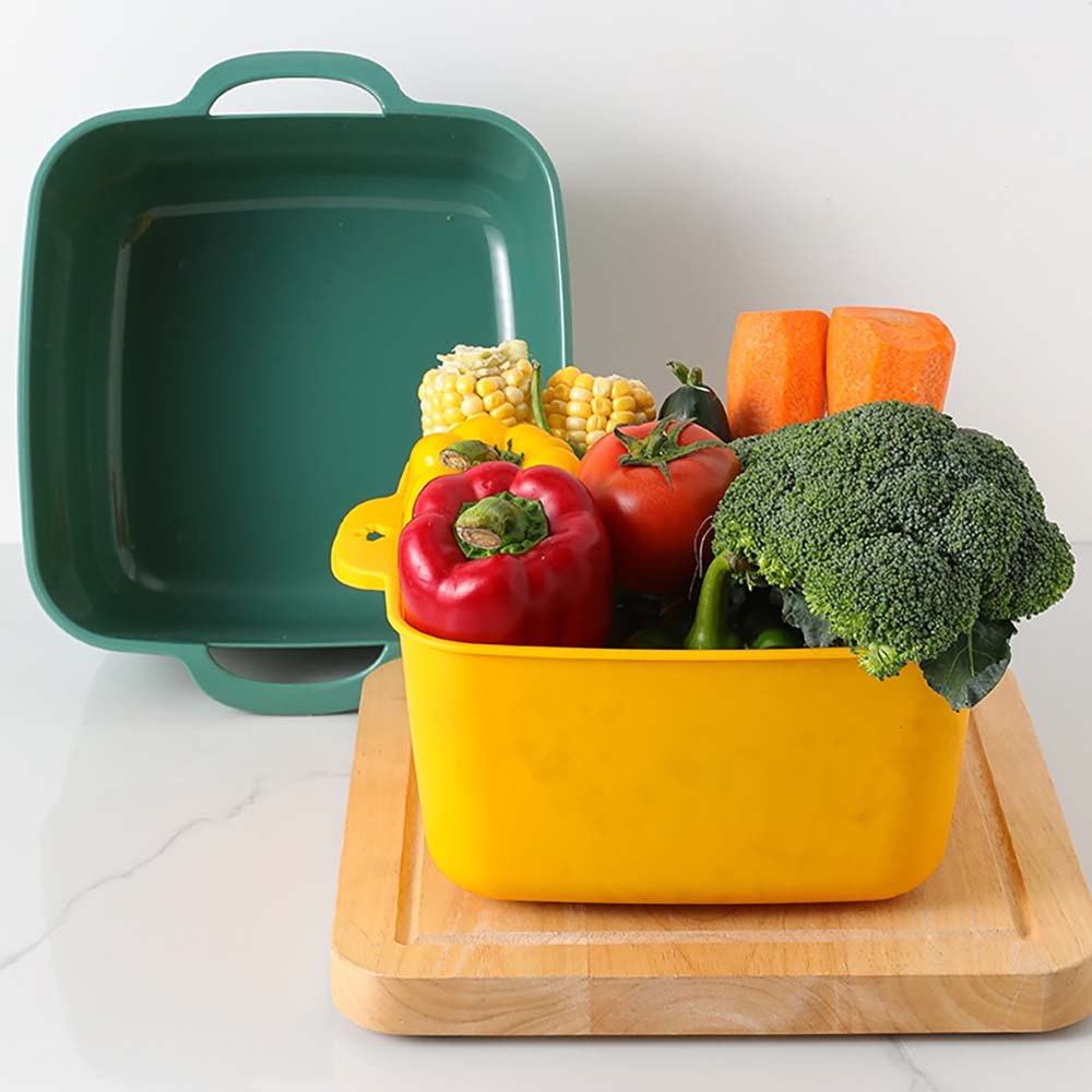 Square Kitchen Strainer Basket 2-Piece Set