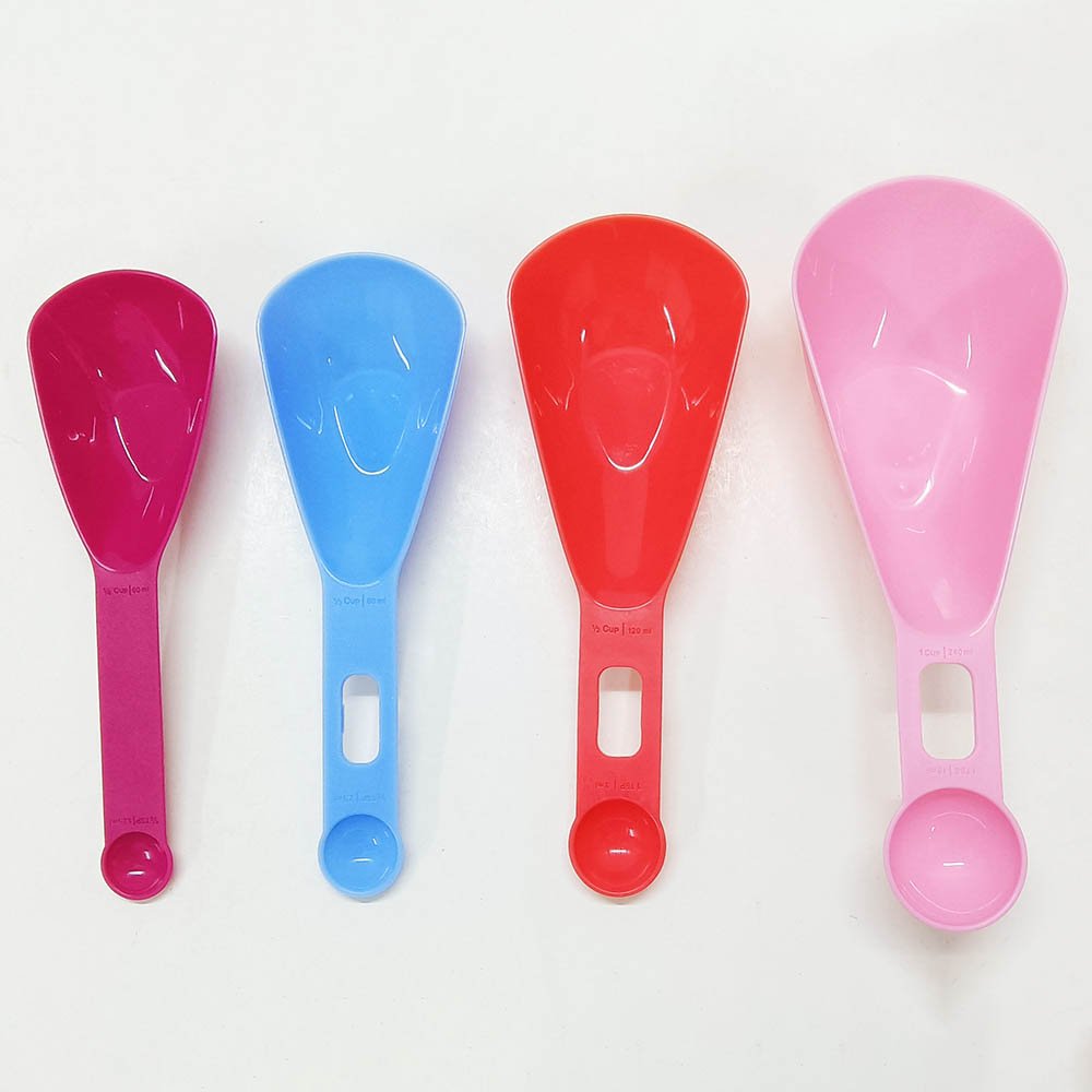 4-Piece Multi-Color Double-End Measuring Cup & Spoon Set