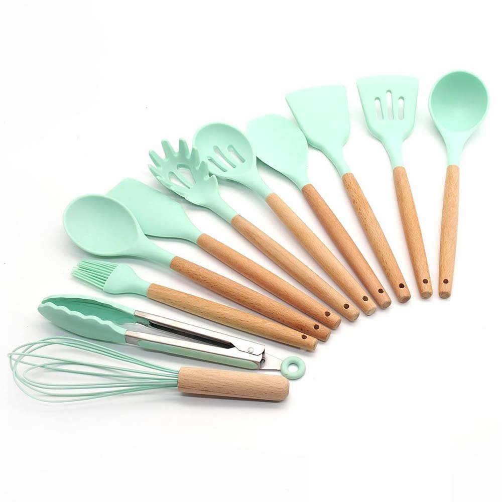 12-Piece Non-Stick Cookware Silicone Kitchen Utensil Set