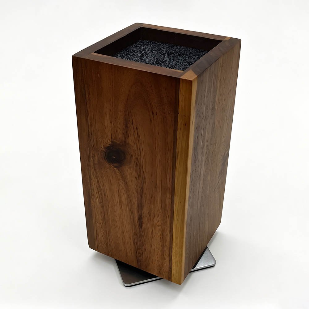 360-Degree Rotating Wood Magnetic Knife Holder