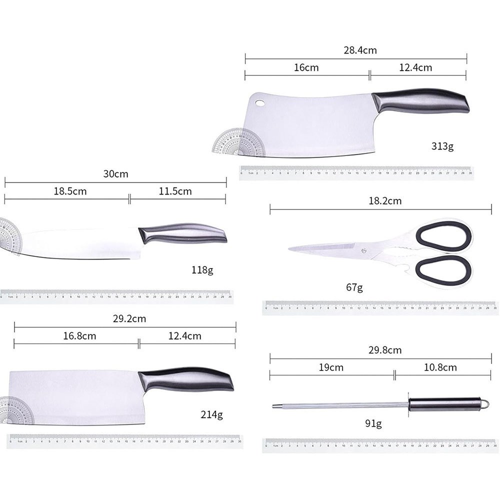 6-Piece Knife Set with Luxury Black Acrylic Stand