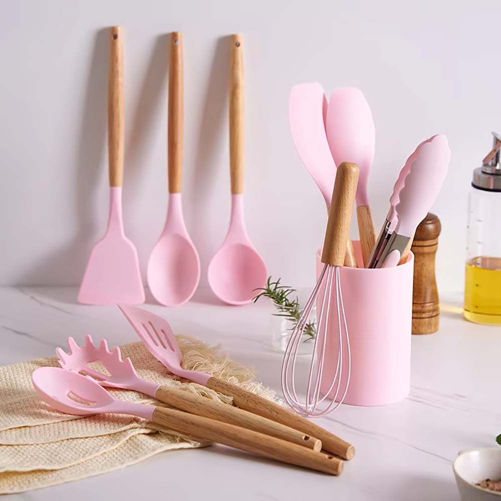 12-Piece Non-Stick Cookware Silicone Kitchen Utensil Set