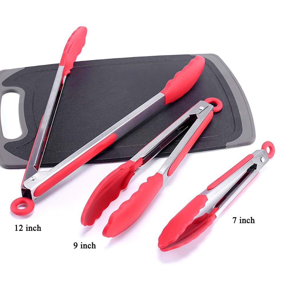 3-Piece BBQ Food Tongs Set