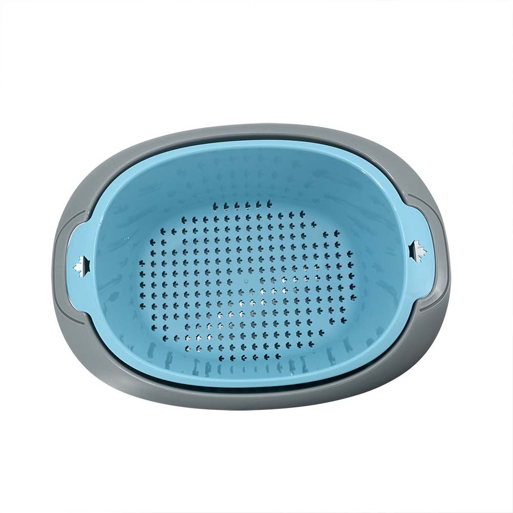 Oval Double-Layer Vegetable Strainer Basket