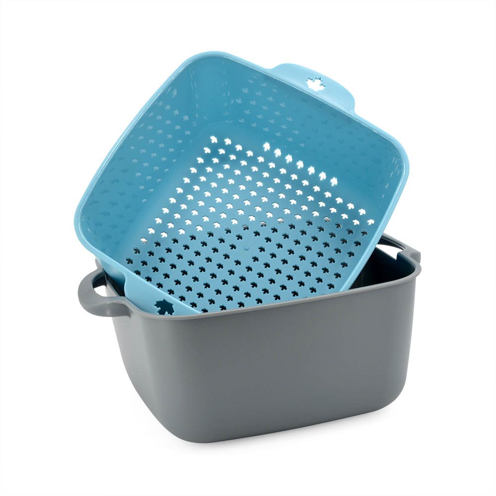Square Kitchen Strainer Basket 2-Piece Set
