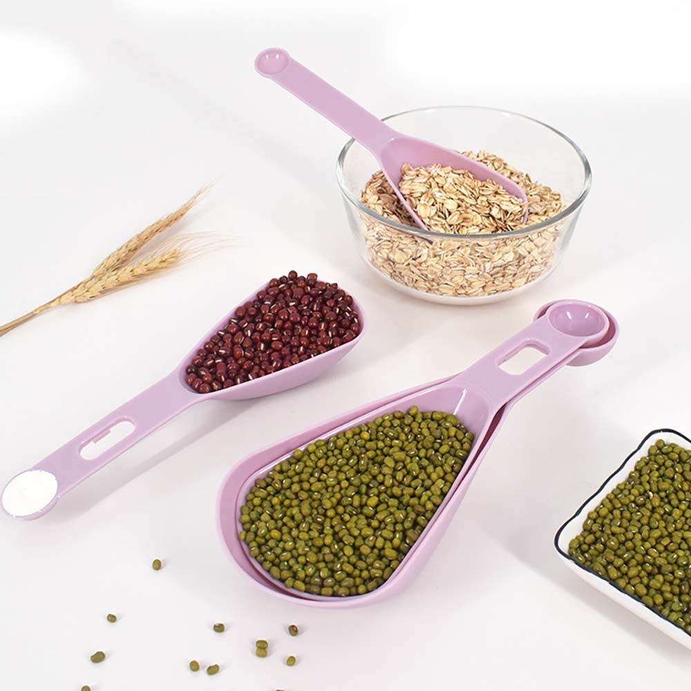 4-Piece Multi-Color Double-End Measuring Cup & Spoon Set