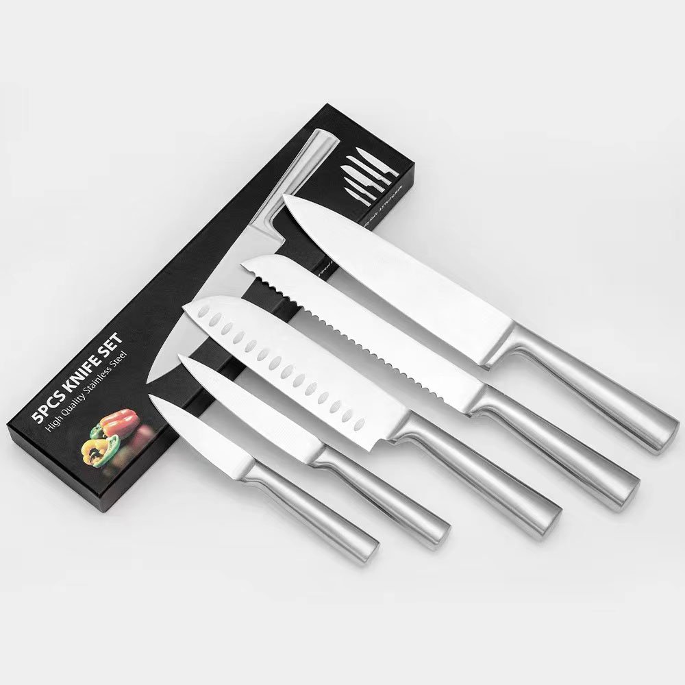 5-Piece Stainless Steel Hollow Handle Knife Set