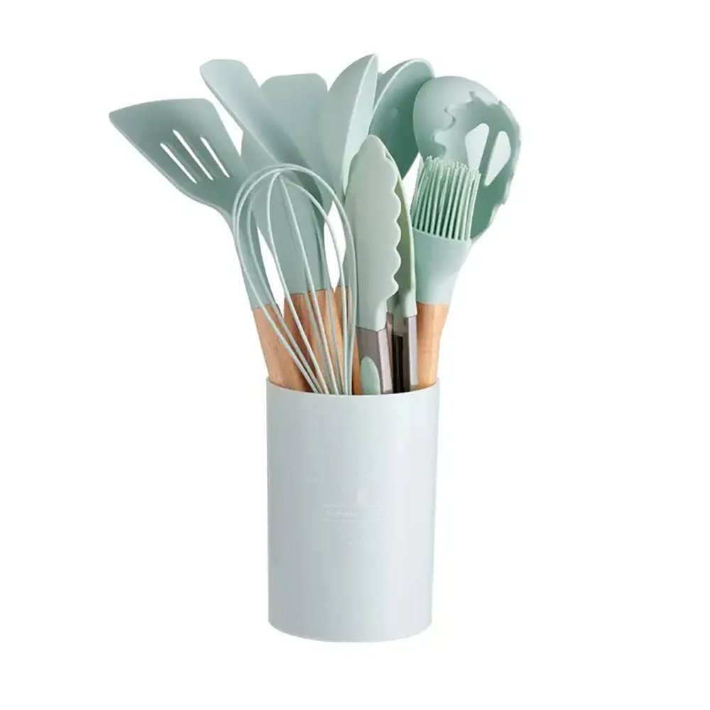 12-Piece Non-Stick Cookware Silicone Kitchen Utensil Set