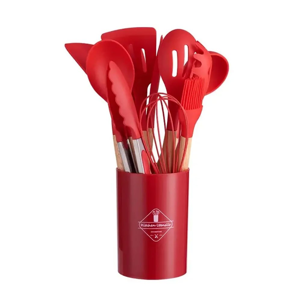 12-Piece Non-Stick Cookware Silicone Kitchen Utensil Set