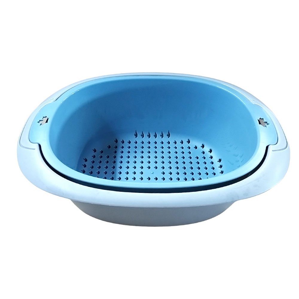 Oval Double-Layer Vegetable Strainer Basket