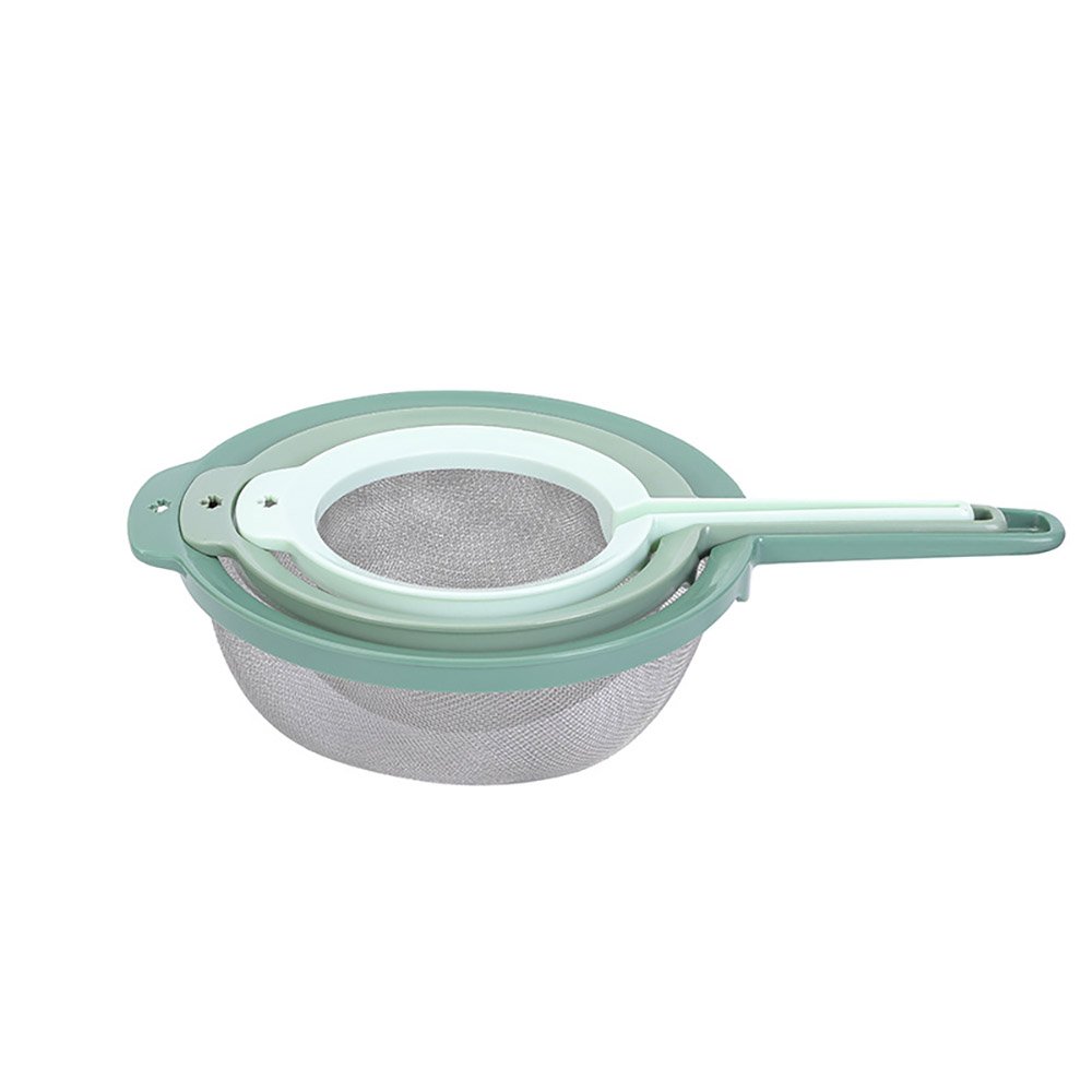 Stackable Plastic Flour Sifter 3-Piece Set