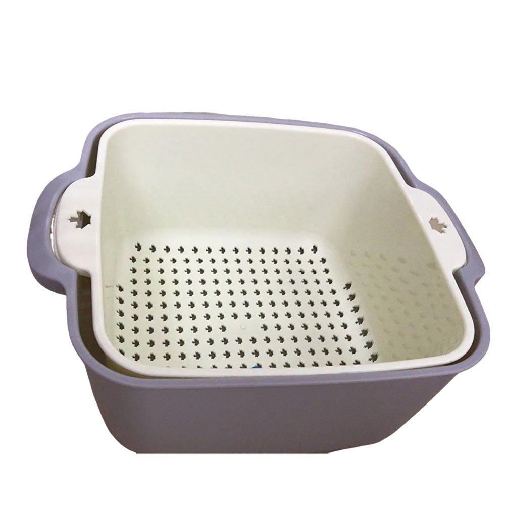 Square Kitchen Strainer Basket 2-Piece Set