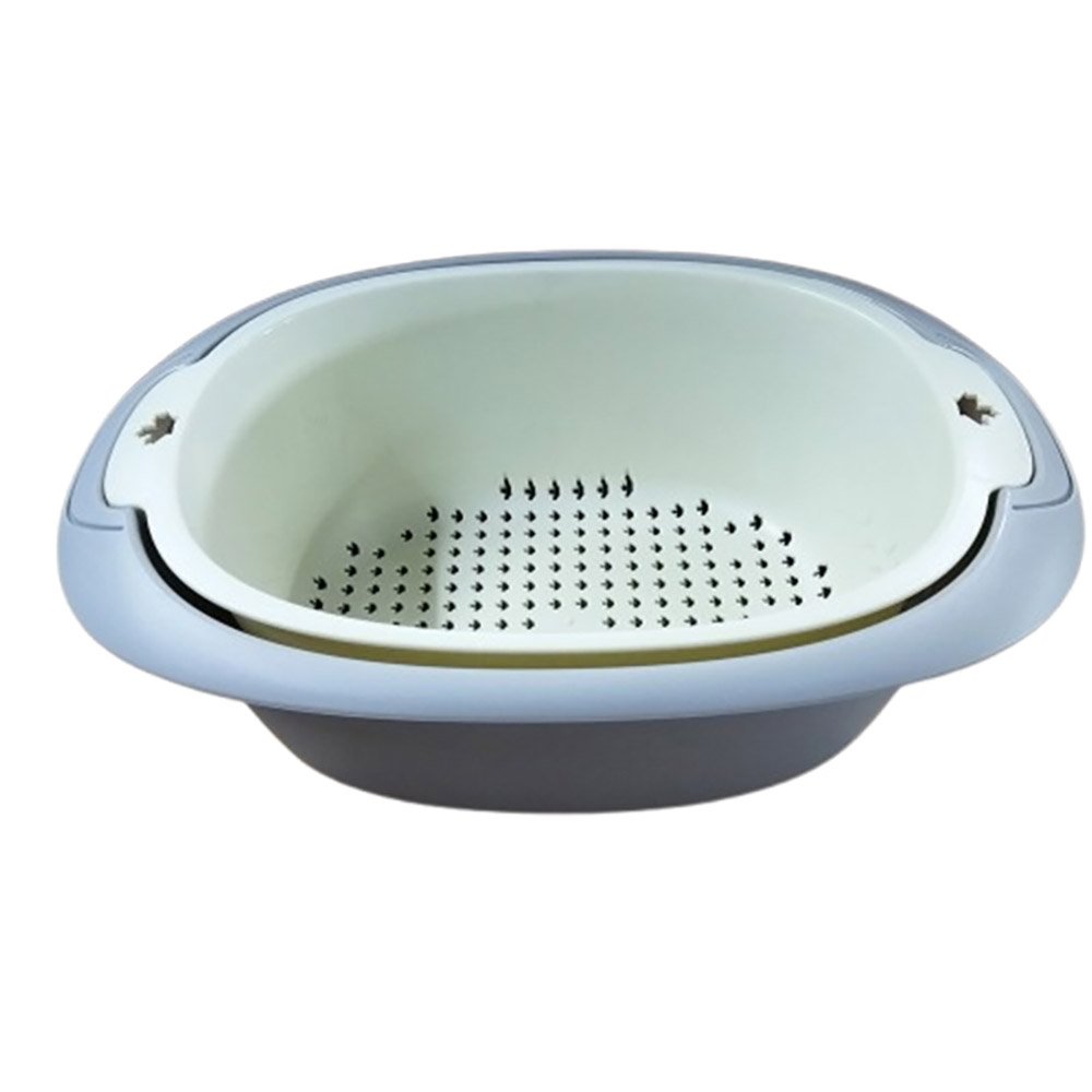 Oval Double-Layer Vegetable Strainer Basket