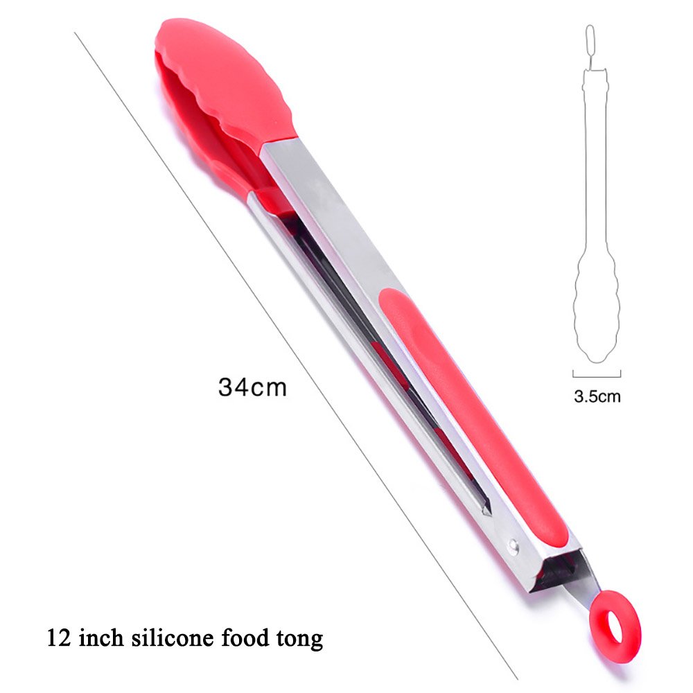3-Piece BBQ Food Tongs Set