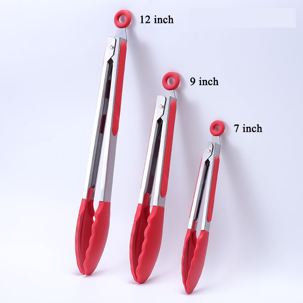 3-Piece BBQ Food Tongs Set
