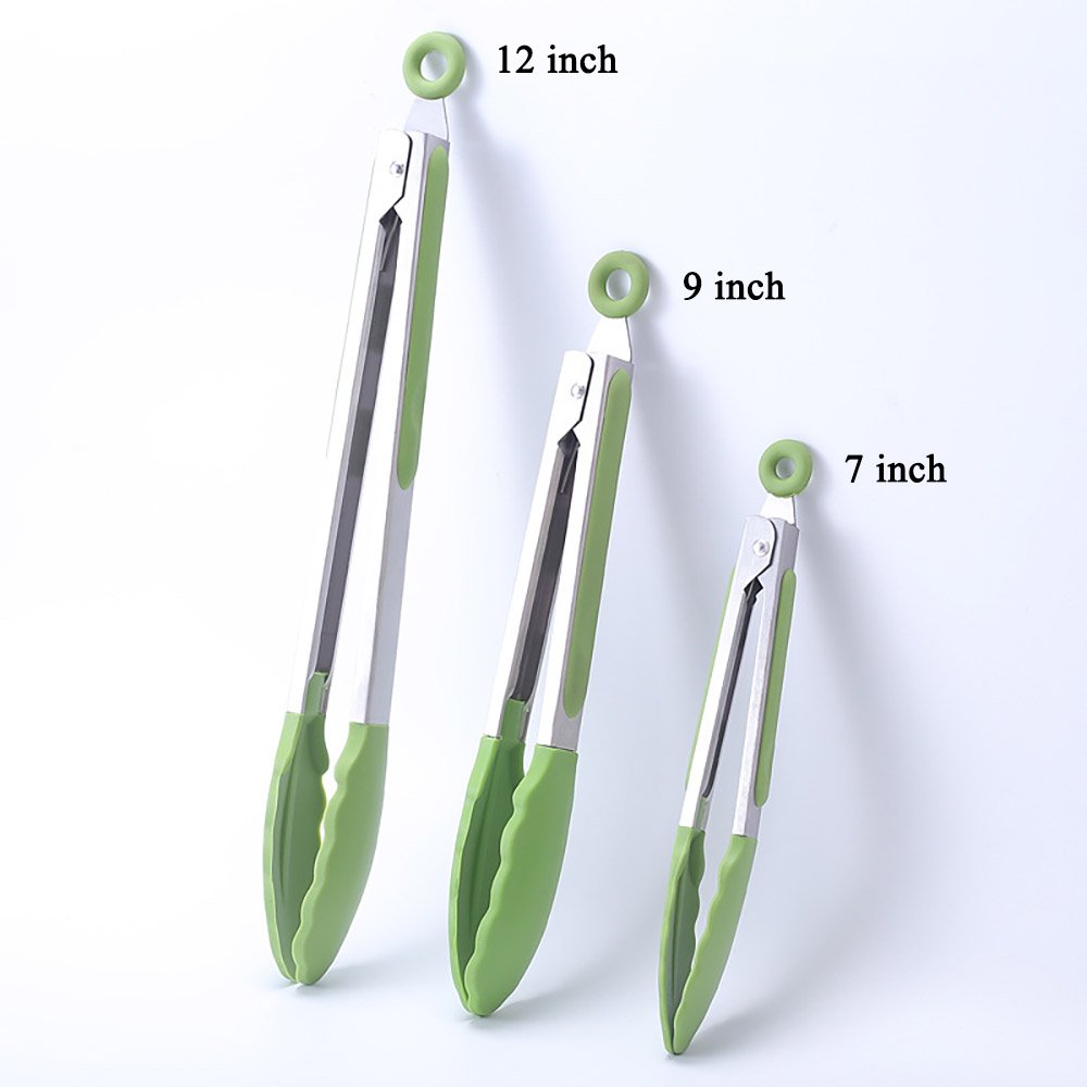 3-Piece BBQ Food Tongs Set