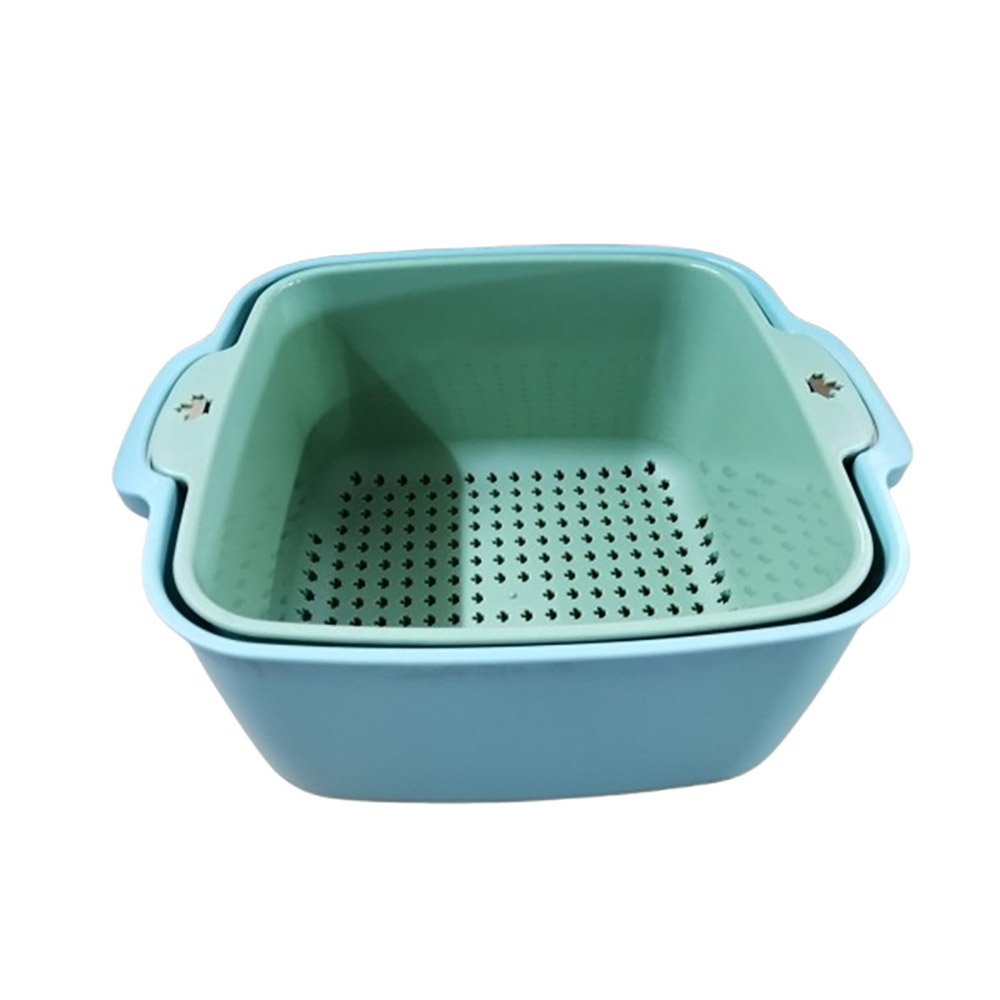 Square Kitchen Strainer Basket 2-Piece Set