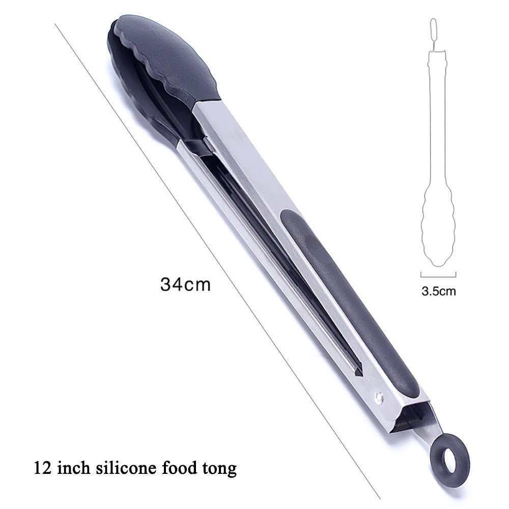 3-Piece BBQ Food Tongs Set