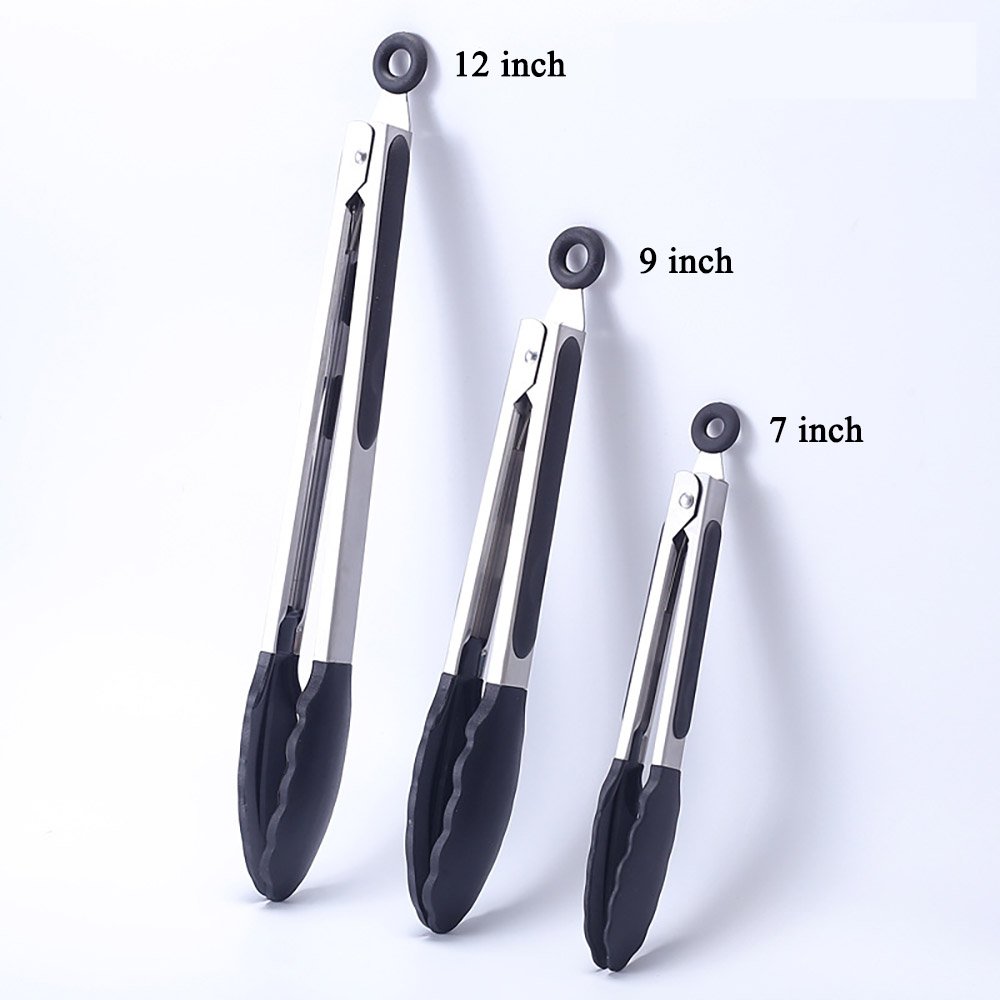 3-Piece BBQ Food Tongs Set
