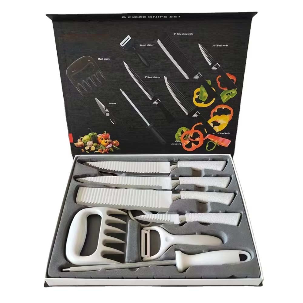 8-Piece Knife Set with Meat Shredder