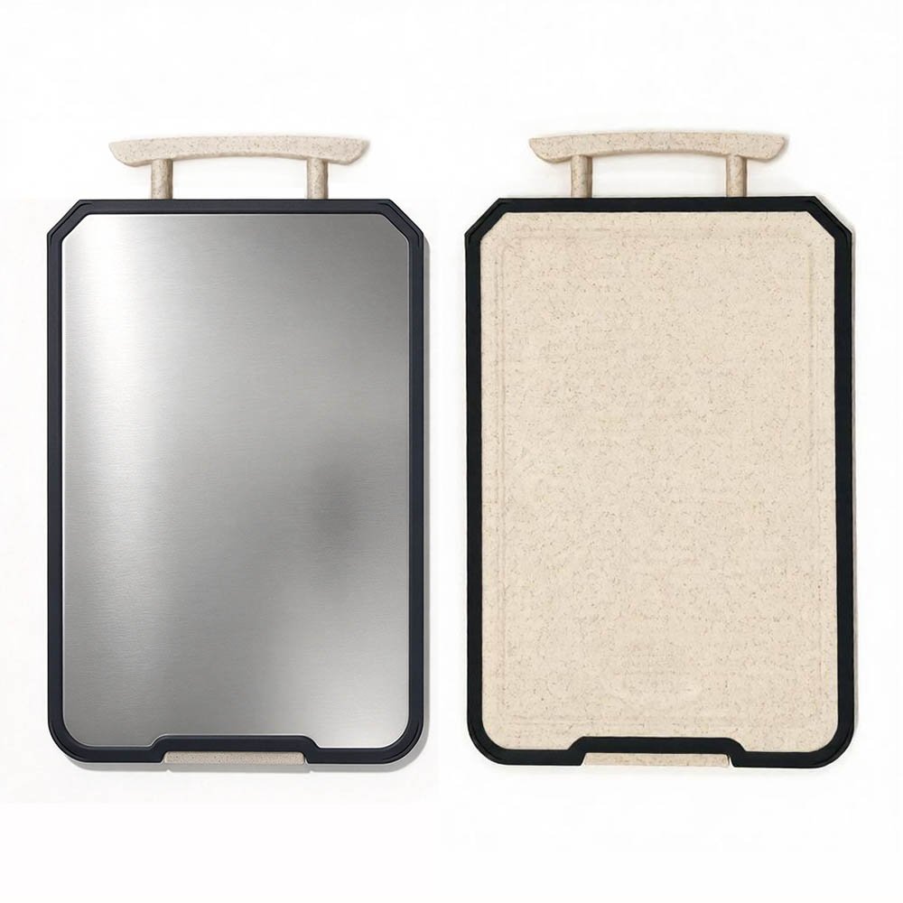 Stainless Steel Wheat Straw Standable Cutting Board