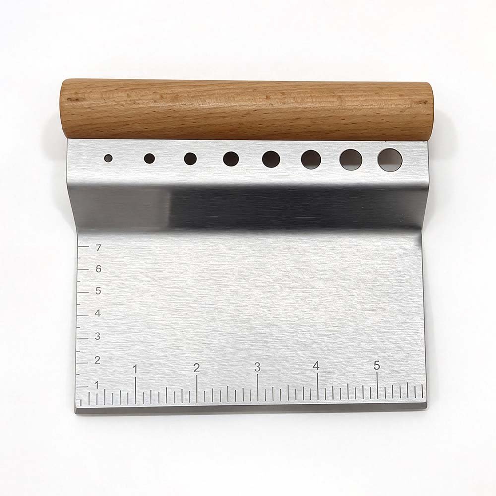 Dough Scraper with Herb Stripper Tool