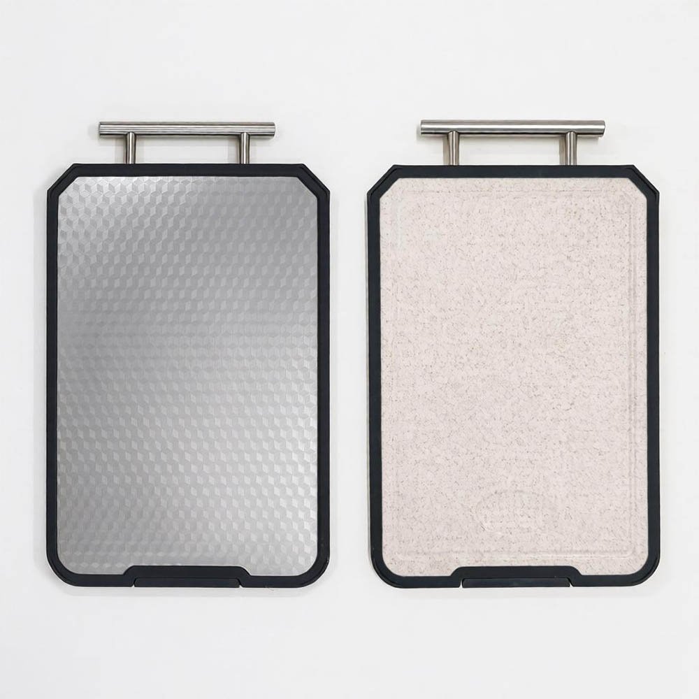 Stainless Steel Diamond Textured Standing Cutting Board
