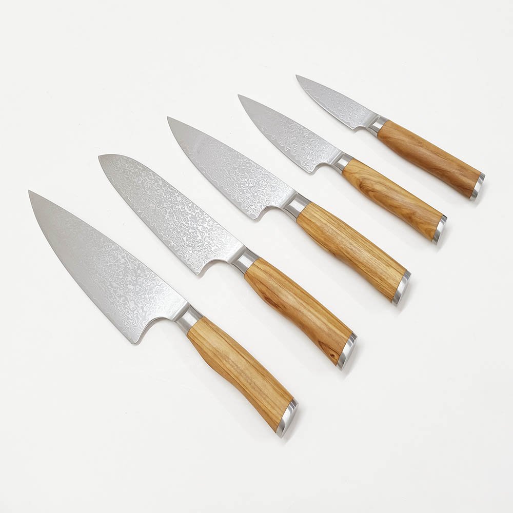 67-Layer Damascus Steel Kitchen Knife Set