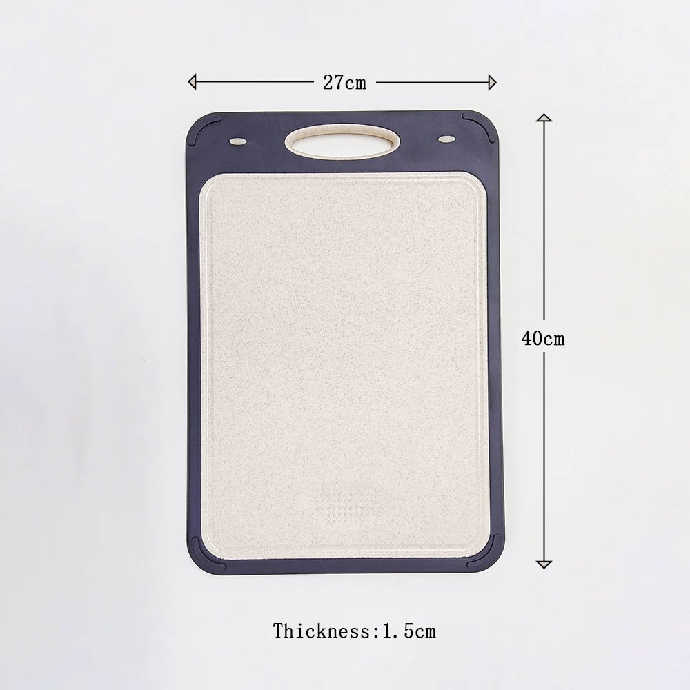 Dual-Side Stainless Steel Wheat Straw Cutting Board