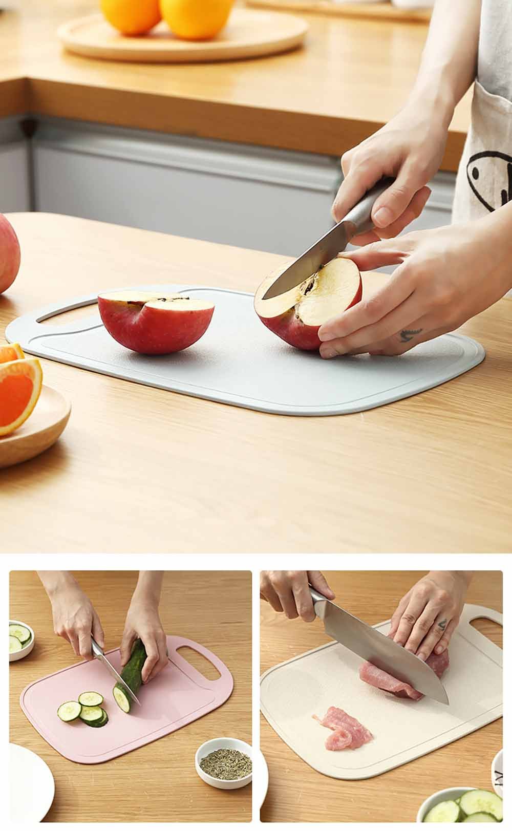 Wheat Straw Cutting Board with Juice Groove